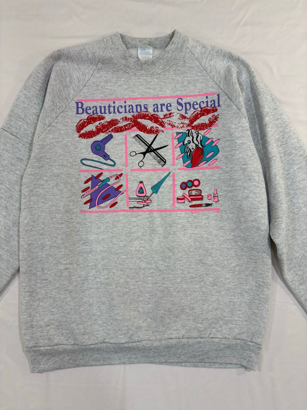 VTG 80s 90s Beauticians Are Special Crewneck Pullover Sweatshirt Size XXL